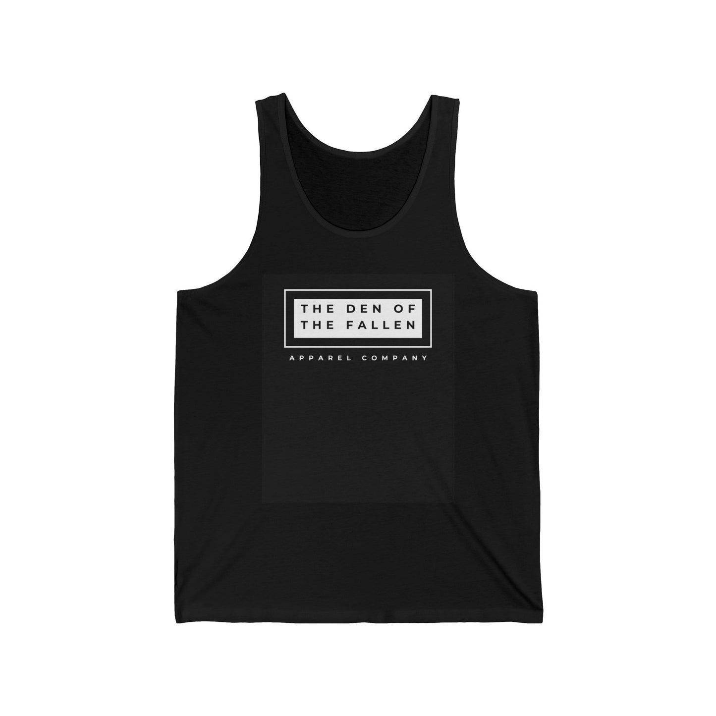 White logo Unisex Jersey Tank