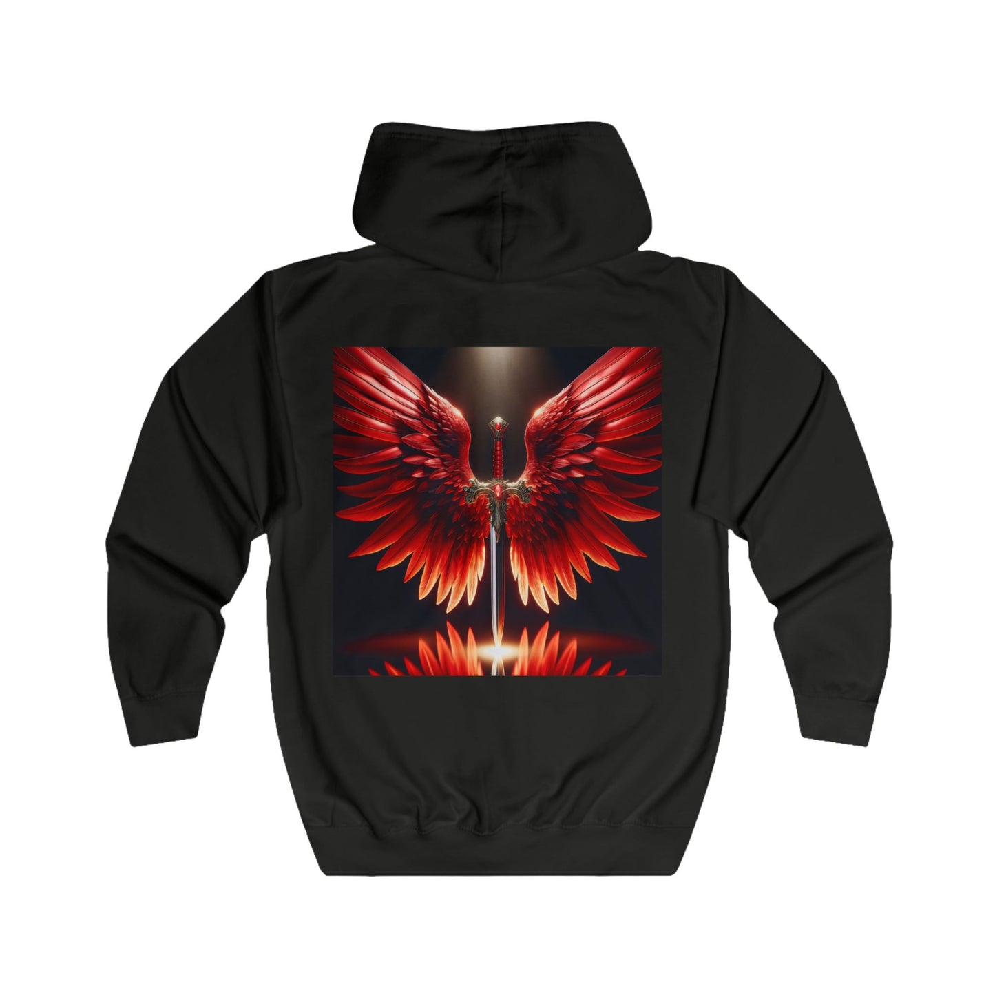 Red logo Unisex Full Zip Hoodie